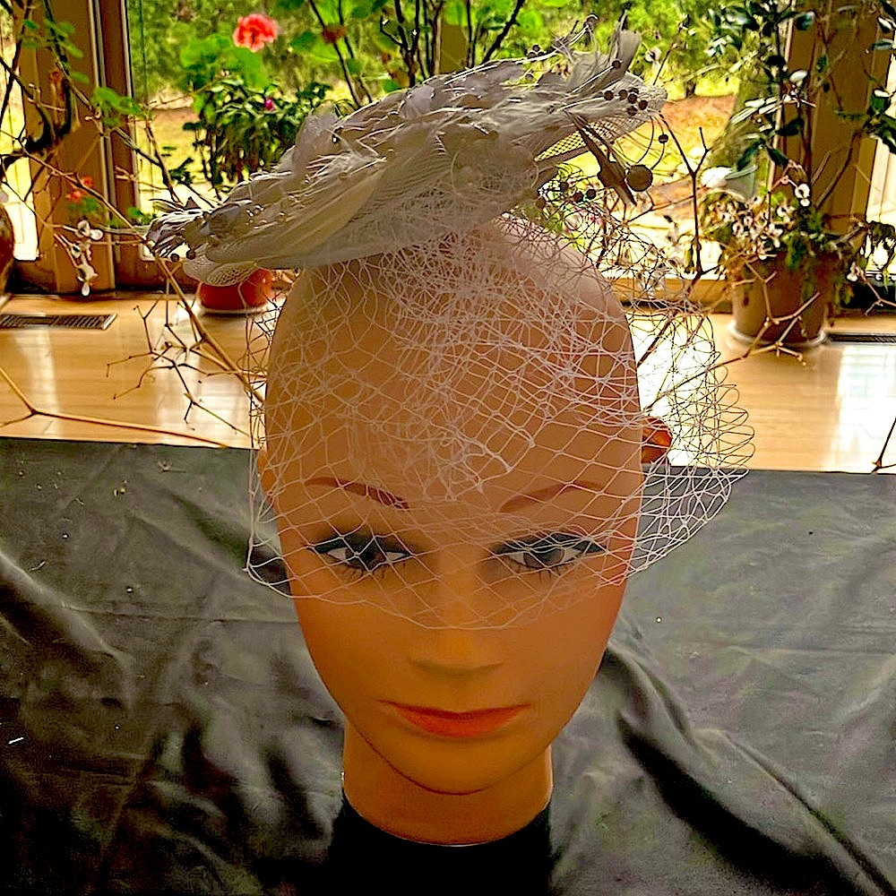 Elegant White Fascinator